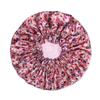 100% Mulberry Silk Bonnet for Women  Handmade in USA, 19 Momme Double-Layer Reversible Hair Wrap, Non-Slip Sleep Cap for Curly & Natural Hair, Luxury Hair Protection (Magical Floral Print) view 1