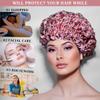 100% Mulberry Silk Bonnet for Women  Handmade in USA, 19 Momme Double-Layer Reversible Hair Wrap, Non-Slip Sleep Cap for Curly & Natural Hair, Luxury Hair Protection (Magical Floral Print) view 2