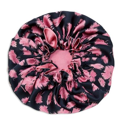 100% Mulberry Silk Bonnet for Women  Handmade in USA, 19 Momme Double-Layer Reversible Hair Wrap, Non-Slip Sleep Cap for Curly & Natural Hair, Luxury Hair Protection (Vintage Pink)