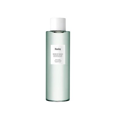 Huxley Secret of Sahara Cleansing Water: Be Clean, Be Moist 300ml / 10.14 fl. oz. | Makeup Removal Cleanser | Gentle Face Cleanser for all skin type, Cleanses and Hydrates Skin