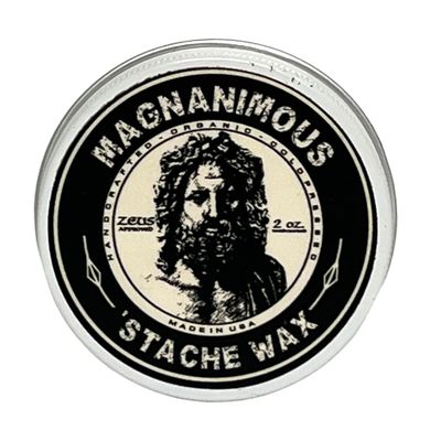 MAGNANIMOUS 'STACHE WAX (2 0Z) "DIOMEDES" SCENT (KENTUCKY BOURBON & SANDALWOOD) - THE BEST MEDIUM-TO-STRONG HOLD WAX FOR BEARDS & MUSTACHES ON THE PLANET!