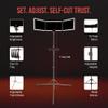 Self-Cut System Angel Lights Tripod - 3 Way Mirror for Self Hair Cutting - Includes Attachable Clipper & Trimmer Tray - Trifold Barber Mirror - Adjustable Height & Brightness - Travel-Friendly view 2