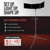 Self-Cut System Angel Lights Tripod - 3 Way Mirror for Self Hair Cutting - Includes Attachable Clipper & Trimmer Tray - Trifold Barber Mirror - Adjustable Height & Brightness - Travel-Friendly view 4