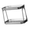 2 Tier Bathroom Countertop Organizer, Makeup Shelf Organizer Bathroom Counter Organizer Cosmetics Skincare Shelf Perfume Holder Double Layer Kitchen Spice Rack Detachable(Gray) view 4
