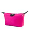 1Pc Womens Waterproof Nylon Makeup Bag - Large-Capacity Dumpling Shape Zipper Handbag, Travel-Friendly Cosmetic Storage Pouch for Girls on the Go, 18.5cm x 13cm (Pink) view 1
