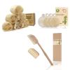 4.7 Natural Loofah(6pack) Back Brush(1pack) face Scrubber(4pack) view 1