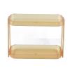 2 Tier Bathroom Countertop Organizer, Makeup Shelf Organizer Bathroom Counter Organizer Cosmetics Skincare Shelf Perfume Holder Double Layer Kitchen Spice Rack Detachable(Brown) view 4