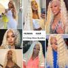 26 28 30 Inch Deep Wave Human Hair Bundles Blonde 613 Bundle Human Hair Extension Blonde Unprocessed Brazilian Virgin Quick Weave Hair Extension for Black Women view 4
