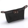 1Pc Womens Waterproof Nylon Makeup Bag - Large-Capacity Dumpling Shape Zipper Handbag, Travel-Friendly Cosmetic Storage Pouch for Girls on the Go, 18.5cm x 13cm (Black) view 4