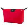 1Pc Womens Waterproof Nylon Makeup Bag - Large-Capacity Dumpling Shape Zipper Handbag, Travel-Friendly Cosmetic Storage Pouch for Girls on the Go, 18.5cm x 13cm (Red) view 1