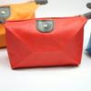 1Pc Womens Waterproof Nylon Makeup Bag - Large-Capacity Dumpling Shape Zipper Handbag, Travel-Friendly Cosmetic Storage Pouch for Girls on the Go, 18.5cm x 13cm (Red) view 3