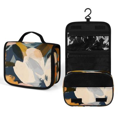 Cosmetic Bag Warm Earth Tone Printed Wash Bag Large Capacity Travel Bag Suitable for Men And Women Toiletries Storage