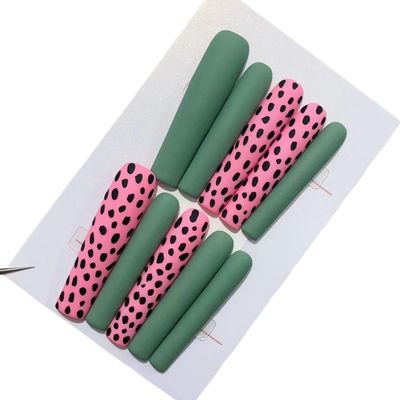 ZIIVIEVS Handmade wearing of European and American style nail patches, halo dyeing, detachable nail art patches, fake nails(A-003,M)