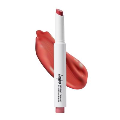 KEYBO Melting Change Plumping Lip Balm Hydrating Glossy Tinted Lip Plumper, Non-Sticky MLBB Balm for Smooth, Natural Volume Moisturizing K-Beauty Lip Treatment (04. Whipped Fig)