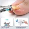 Large Toenail Clippers for Seniors Thick Toenails with Wide Opening, Podiatrist Slanted Curved Toe Nail Clippers for Men Thick Ingrown Nails, 360 Degree Fingernail Clippers Nail Cutter view 3