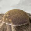 HEAIQI Men Wig Men's Toupee Real Human Hair Pieces Male Hair Prosthesis Super Soft and Breathable Full Lace Base Hair Replacement System for Man Toupee Mens Wigs(Color 4 and 613 100%,6x8) view 4