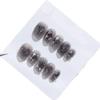 Handmade wearing of black three-dimensional heart halo dyed nails, removable false nails, 10pcs(S) view 1