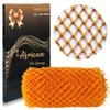 SPMKTBOZAI African Net Sponge Authentic, African Exfoliating Sponge Real African Net Black Owned, African Bath Sponge Back Scrubber, Body Exfoliator Shower Bath Accessories (Orange Color) view 1