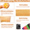 SPMKTBOZAI African Net Sponge Authentic, African Exfoliating Sponge Real African Net Black Owned, African Bath Sponge Back Scrubber, Body Exfoliator Shower Bath Accessories (Orange Color) view 4
