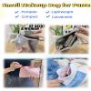 2 Pack Small Zipper Pouch Mini Makeup Bag for Purse Lipstick Cosmetic Travel Make Up Organizer for Women Essentials, Car Change Coin Holder 4.5 x 6.5 Clutch Stadium Approved Wristlet, Black Pink view 4
