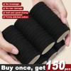 150PCS Hair Ties, IKOCO Black Hair Ties for Women No Damage, Cotton Seamless Ponytail Holders for Thick Hair view 2