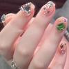 ZIIVIEVS Hand worn nails, summer colored gemstone nail art, detachable fake nails(L), 1 Count (Pack of 1) view 2