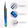 Curacoro Lash Tweezer - Professional & Precision Fiber Tip Grip Lash Tweezers for Eyelash Extensions, Multi Shapes & Purposes Tweezers for Volume, Isolation & Classic Lashes (Galaxy, The Good Angle) view 2