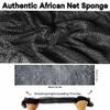 SPMKTBOZAI African Net Sponge Authentic, African Exfoliating Sponge Real African Net Black Owned, African Bath Sponge Back Scrubber, Body Exfoliator Shower Bath Accessories (Black) view 3