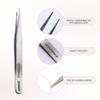 Curacoro Lash Tweezer - Professional & Precision Fiber Tip Grip Lash Tweezers for Eyelash Extensions, Multi Shapes & Purposes Tweezers for Volume, Isolation & Classic Lashes (Silver, La Classique) view 2