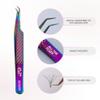 Curacoro Lash Tweezer - Professional & Precision Fiber Tip Grip Lash Tweezers for Eyelash Extensions, Multi Shapes & Purposes Tweezers for Volume, Isolation & Classic Lashes (Galaxy, All The Fluff) view 2