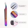 Curacoro Lash Tweezer - Professional & Precision Fiber Tip Grip Lash Tweezers for Eyelash Extensions, Multi Shapes & Purposes Tweezers for Volume, Isolation & Classic Lashes (Galaxy, Girl Boss) view 2