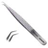 Curacoro Lash Tweezer - Professional & Precision Fiber Tip Grip Lash Tweezers for Eyelash Extensions, Multi Shapes & Purposes Tweezers for Volume, Isolation & Classic Lashes (Silver, Pinch'em) view 1