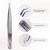 Curacoro Lash Tweezer - Professional & Precision Fiber Tip Grip Lash Tweezers for Eyelash Extensions, Multi Shapes & Purposes Tweezers for Volume, Isolation & Classic Lashes (Silver, Pinch'em) view 2