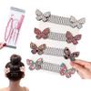 Manutox Invisible Star Hair Clip, Stretchable Invisible Hair Clips, U Shape Hair Finishing Fixer Comb Sets, Invisible Extra Hair Holder Shape Hair Styling Comb (4 pcs Butterfly) view 1