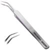 Curacoro Lash Tweezer - Professional & Precision Fiber Tip Grip Lash Tweezers for Eyelash Extensions, Multi Shapes & Purposes Tweezers for Volume, Isolation & Classic Lashes (Silver, Abracadabra) view 1