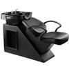 Boiyttylle Shampoo Chair ackwash Barber Chair,Shampoo Bowl and Chair Set for Salon,ABS Plastic Shampoo Bowl Sink for Beauty Spa Barbershop,Black view 1