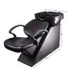Boiyttylle Shampoo Chair ackwash Barber Chair,Shampoo Bowl and Chair Set for Salon,ABS Plastic Shampoo Bowl Sink for Beauty Spa Barbershop,Black view 2