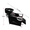 Boiyttylle Ceramic Bowl Shampoo Chair Hair Washing Station,Shampoo Bowl and Chair Set Sink Chair Station for Spa Beauty Salon Professional Hair Salon Equipment view 2