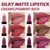 6Pcs Nude Pink Brown Ruby Red Wine Red Purple Matte Lipstick Set for Women Long Lasting Waterproof Moisturizing Lipsticks for Older Women 24 Hours Lip Stick Lip Stain Makeup Gift Kit,Lip Makeup Vegan view 2