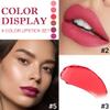 6Pcs Nude Pink Brown Ruby Red Wine Red Purple Matte Lipstick Set for Women Long Lasting Waterproof Moisturizing Lipsticks for Older Women 24 Hours Lip Stick Lip Stain Makeup Gift Kit,Lip Makeup Vegan view 3