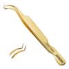 Curacoro Lash Tweezer - Professional & Precision Fiber Tip Grip Lash Tweezers for Eyelash Extensions, Multi Shapes & Purposes Tweezers for Volume, Isolation & Classic Lashes (Gold, Save Time) view 1