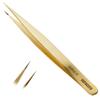 Curacoro Lash Tweezer - Professional & Precision Fiber Tip Grip Lash Tweezers for Eyelash Extensions, Multi Shapes & Purposes Tweezers for Volume, Isolation & Classic Lashes (Gold, Move It) view 1