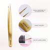 Curacoro Lash Tweezer - Professional & Precision Fiber Tip Grip Lash Tweezers for Eyelash Extensions, Multi Shapes & Purposes Tweezers for Volume, Isolation & Classic Lashes (Gold, Move It) view 2