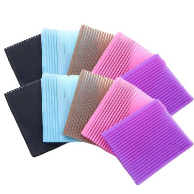 10Pcs Hair Fringe Stickers Magic Bangs Multi-Color Square Plastic Hair Paste Posts Hair Pad Hair Fixed Clip Hairpin Hair Styling Accessories for Women (Color Random)