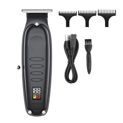 Hairdresser Oil Head Carving Push Shear LED LCD Digital Display USB Professional Electric Push Shear