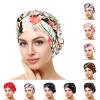 African Women Turban Cap Women Headscarf Braid Wrap Hat Cancer Muslim Headwrap Flower African Pattern (Purple, One Size) view 1