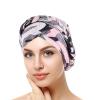 African Women Turban Cap Women Headscarf Braid Wrap Hat Cancer Muslim Headwrap Flower African Pattern (Purple, One Size) view 2