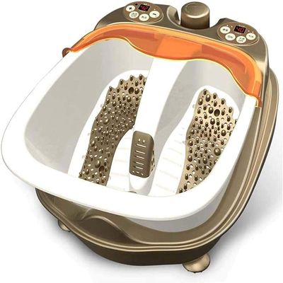 aiqiua Foot Spa Bath Massager with Heat, Shiatsu Massage, Split Footbath, Massage Heated Footbath, Electric Thermostatic Footbath, Foot Soaking Machine for Tired Feet Stress Relief Home Use