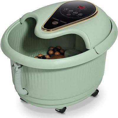 aiqiua Foot Spa Massager, Heated Foot Bath with 6 Massaging Rollers, Adjustable Temperature, Fumigation and Soaking Foot Bath Over The Calf | Red Light Heating | Time Setting | Household Thermostatic