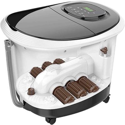 aiqiua Foot Spa Bath Massager w/Heat, Motorized Shiatsu Massage Balls & 6 Maize Rollers, Time & Temper Control, LED Display, Home Pedicure Foot Bath Tub